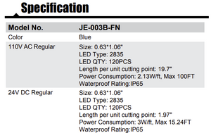 Blue Flexible LED Neon Tube (120V)