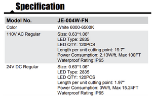 White Flexible LED Neon Tube (24V)