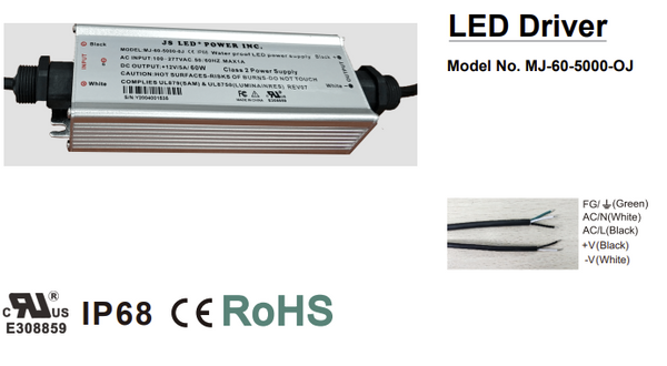 Outdoor 60W Power Supply Driver (IP68) - AffordableLED