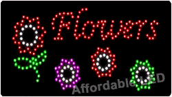 Item# L4001 - Flower LED Sign ( 12&quot;H X 24&quot;L X 1&quot;D)