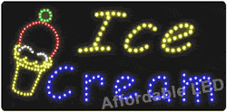Item# L8502 - Ice Cream LED Sign ( 12"H X 24"L X 1"D)