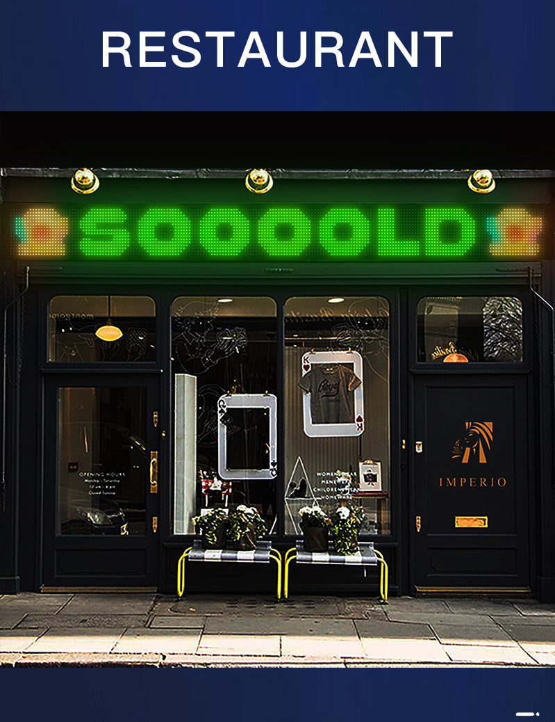 Flexible LED Display Sign with Mobile App Control (69.37" x 7.56")