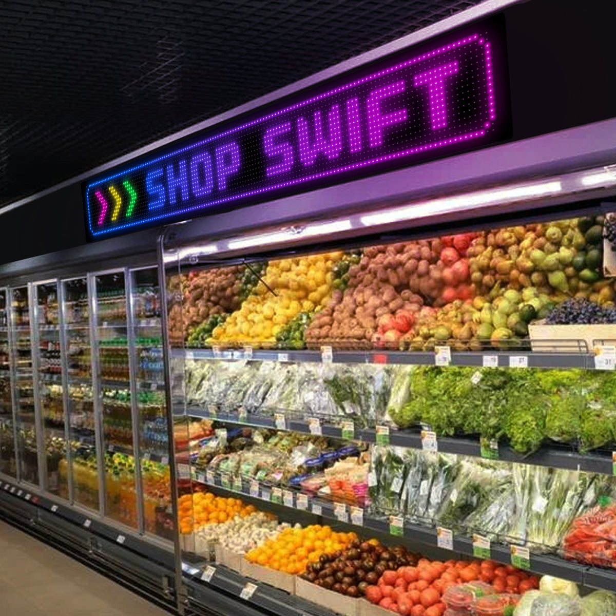 Flexible LED Display Sign with Mobile App Control (52.36" x 7.56")