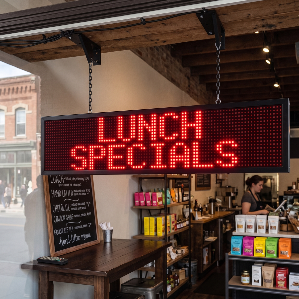 DO-Series Red Double Line Indoor Programmable LED Sign (6" X 39.6")