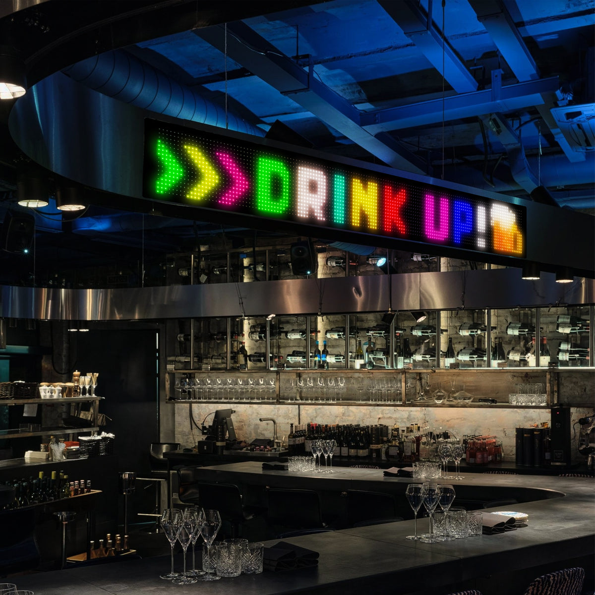 Flexible LED Display Sign with Mobile App Control (52.36" x 7.56")