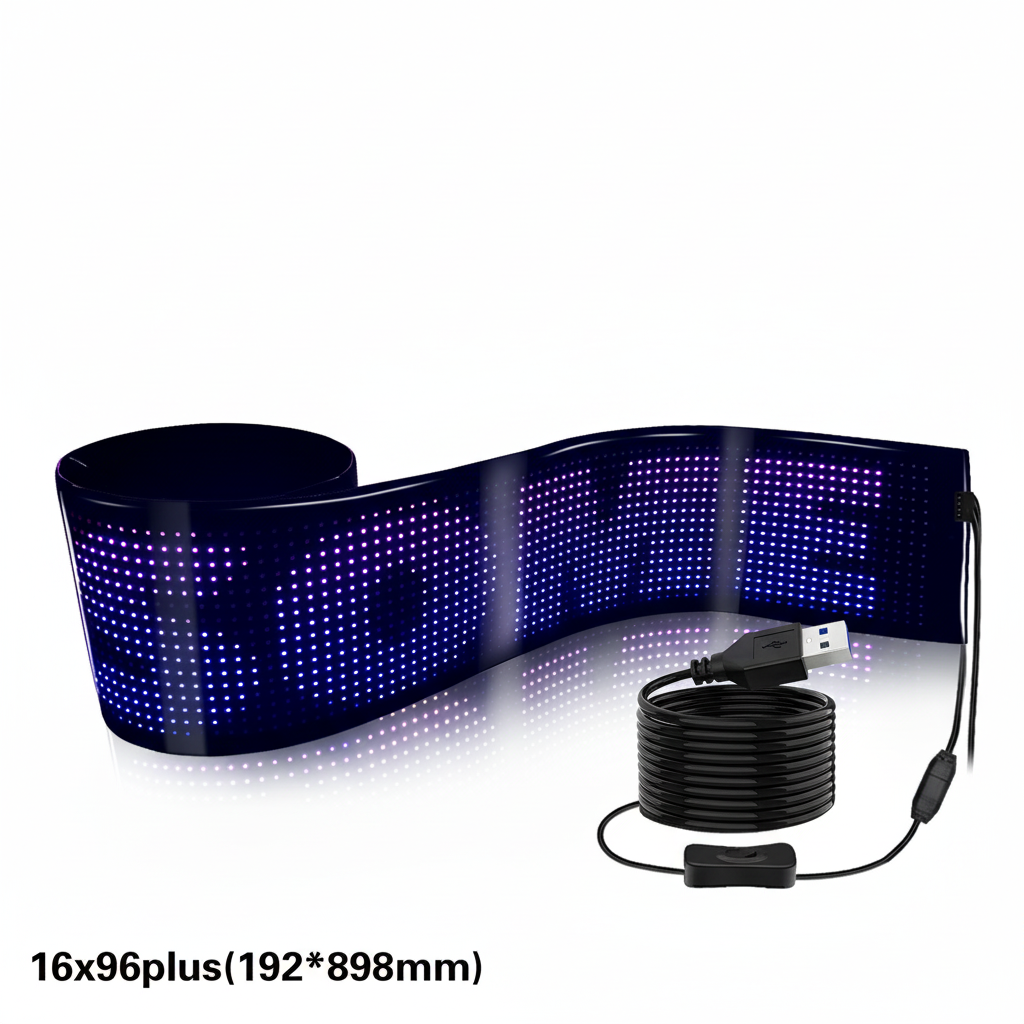 Flexible LED Display Sign with Mobile App Control (35.35" x 7.56")