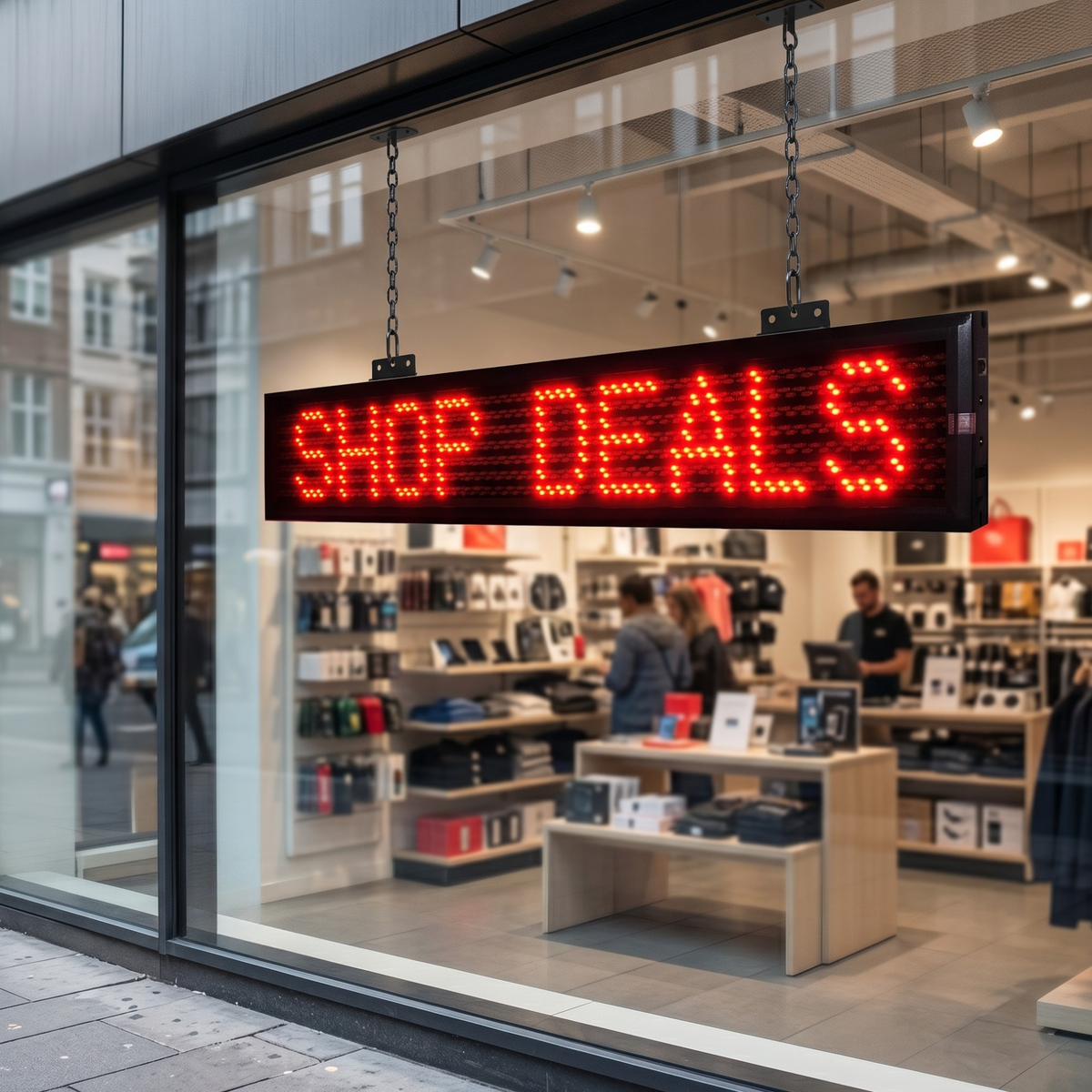 L-Series Red Single Line Semi-outdoor Programmable LED Sign (6.5" X 38")