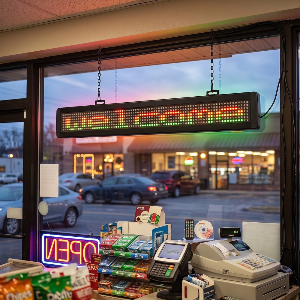 ML-Series Tri-Color Single Line Indoor Programmable LED Sign (4" X 26")