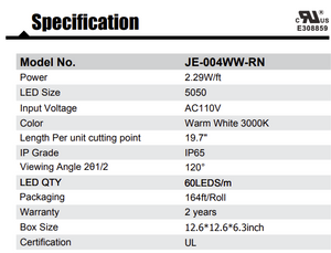 Warm White LED Rope Light (164 Ft./Roll)