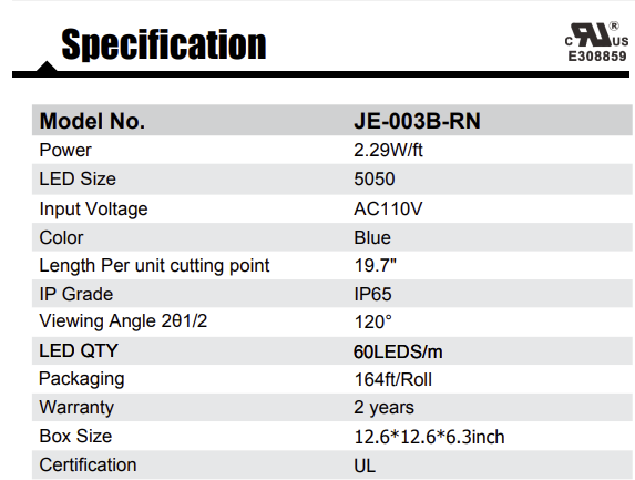 Blue LED Rope Light (164 Ft./Roll)