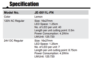 Lemon Flexible LED Neon Tube (24V)