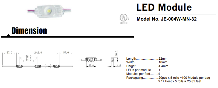 Series 32 Mini White LED Module (20pcs x 5 roll)