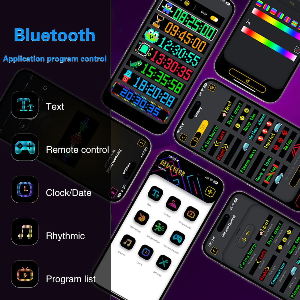 Flexible LED Display Sign with Mobile App Control (35.35" x 7.56")