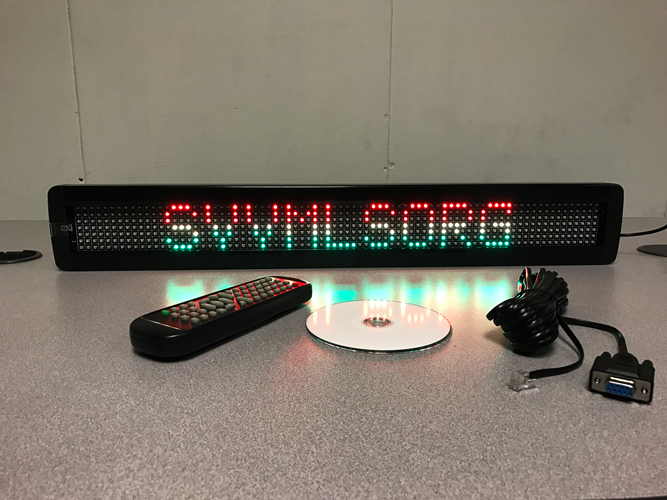 ML-Series Tri-Color Single Line Semi-outdoor Programmable LED Sign (4&quot; X 26&quot;)