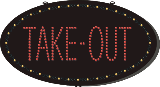 LED Takeout Sign (27&quot; x 15&quot;)
