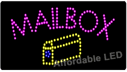 Item# L1001 - Mailbox LED Sign ( 12&quot;H X 24&quot;L X 1&quot;D)