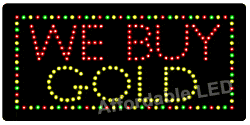 Item# L12003 - We Buy Gold LED Sign ( 12&quot;H X 24&quot;L X 1&quot;D)