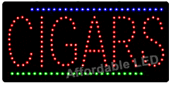 Item# L3051 - Cigars LED Sign ( 12&quot;H X 24&quot;L X 1&quot;D)