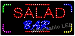 Item# L8205 - Salad Bar LED Sign ( 12&quot;H X 24&quot;L X 1&quot;D)