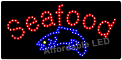 Item# L8900 - Seafood LED Sign ( 12&quot;H X 24&quot;L X 1&quot;D)