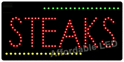 Item# L8950 - Steak LED Sign ( 12&quot;H X 24&quot;L X 1&quot;D)