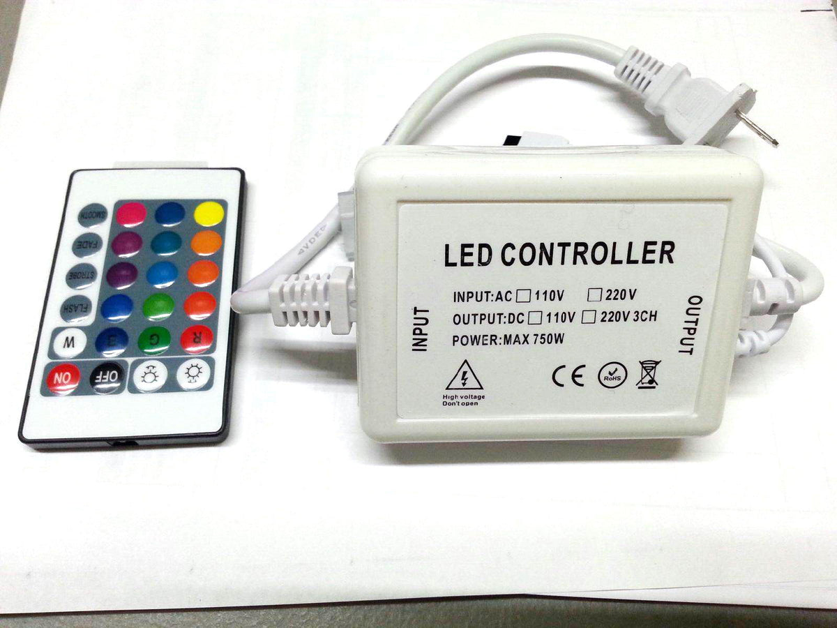 RGB Controller w/ Remote for Rope Light (110V AC Input) - AffordableLED