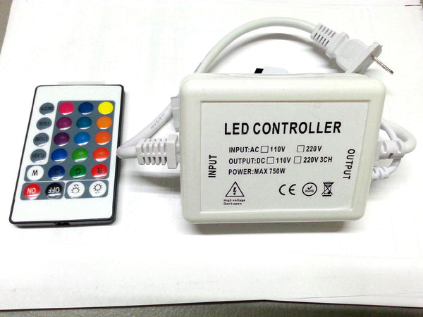 Led Rope Light Controller RGB Controller w/ Remote for Rope Light (110V AC Input) - AffordableLED