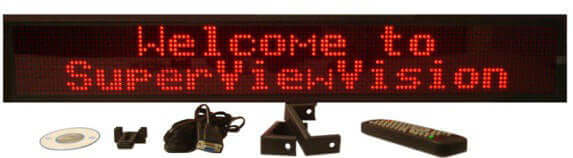 DO-Series Red Double Line Indoor Programmable LED Sign (6.3&quot; X 58.4&quot;)