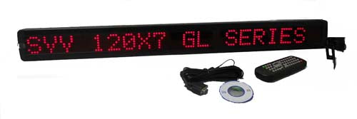 GL-Series Red Single Line Indoor Programmable LED Sign (4&quot; X 38&quot;)