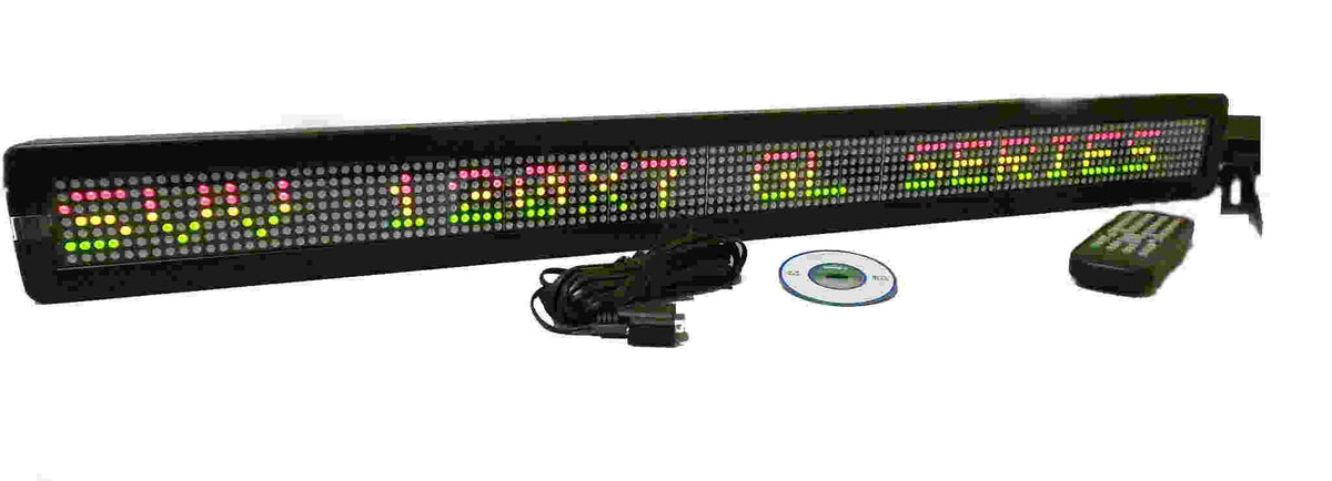 GL-Series Tri-Color Single Line Indoor Programmable LED Sign (4&quot; X38&quot;)
