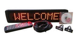 M-Series Red Single Line Indoor Programmable LED Sign (4&quot; X 17&quot;)