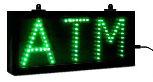 Green LED ATM Sign (16&quot;L x 6.7&quot;H)
